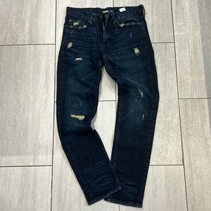 Old Navy Built-in Flex Slim fit Size 30x32 Blue Denim Jeans Distressed Ripped